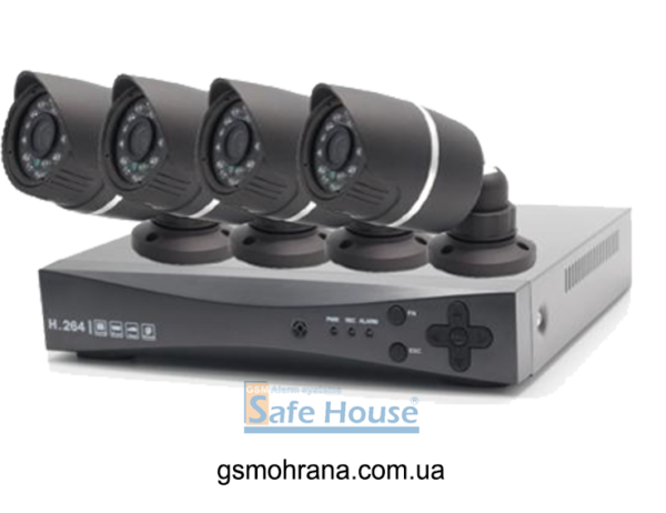 Комплект видеонаблюдения для дома | Комплект відеоспостереження для дому AK04B-W160/J100