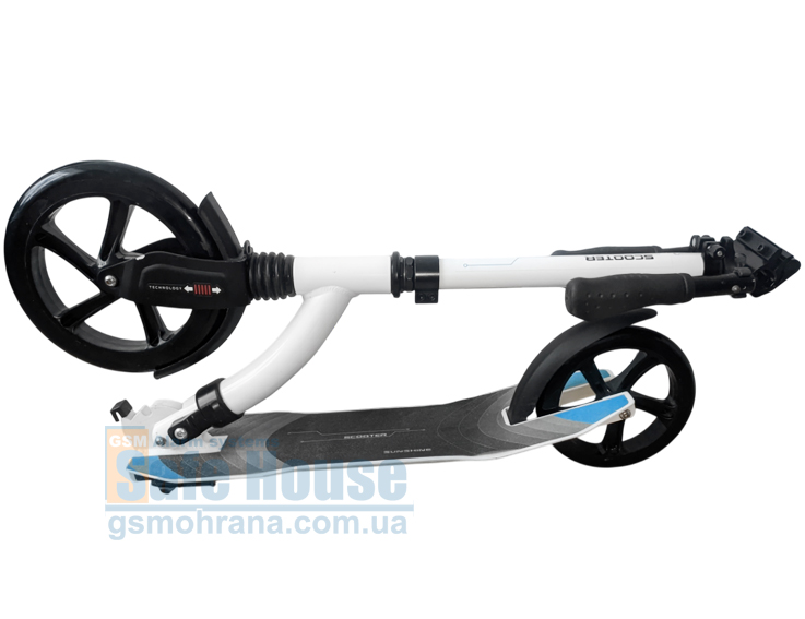 Складной двухколесный самокат Scooter SUNSHINE SC180314-white | Складаний двоколісний самокат Scooter SUNSHINE SC180314-white