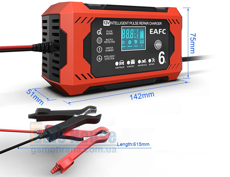 Автомобильное зарядное устройство EAFC 6А | Автомобільний зарядний пристрій EAFC 6А